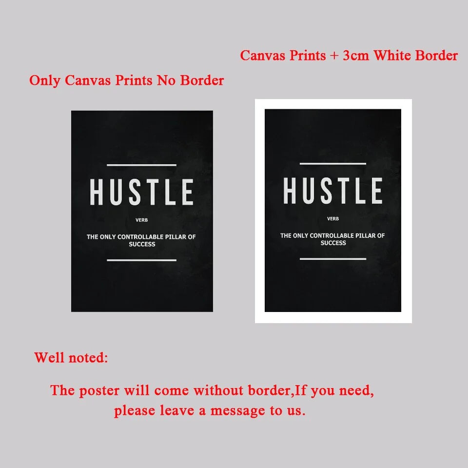 Grind Hustle Execution Wall Art Canvas Prints